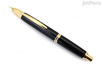 Pilot Vanishing Point Fountain Pen - Black - Gold Trim - 18k Medium Nib - PILOT VP1FPBLUMBLCK