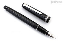 Pilot Falcon Fountain Pen - Black - Rhodium Trim - 14k Soft Fine Nib - PILOT FALFPBLUFBLKR