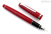 Pilot Falcon Fountain Pen - Red - Rhodium Trim - 14k Soft Fine Nib - PILOT FALFPBLUFRED