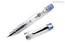 Pilot Prera Clear Body Fountain Pen - Clear Blue - Medium Italic Nib - PILOT FPRN350R-TLCM