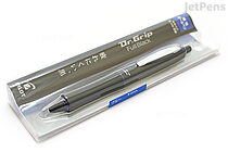 Pilot Dr. Grip Full Black Ballpoint Pen - 0.7 mm - Blue Accents - Black Ink - PILOT BDGFB-80F-L