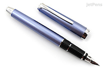 Pilot Metal Falcon Fountain Pen - Sapphire - Rhodium Trim - 14k Soft Fine Nib - PILOT 60571