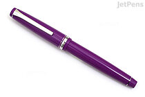 Pilot Falcon Fountain Pen - Purple - Rhodium Trim - 14k Soft Broad Nib - PILOT FALFPBLUBPPL