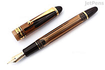 Pilot Custom 823 Fountain Pen Gift Set - Amber Brown - 14k Fine Nib - PILOT C82FPBLUFAMBR